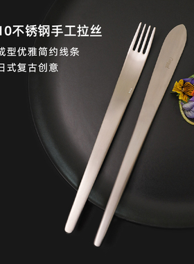 Cutipol餐具刀叉不锈钢VARIO多样哑光银葡萄牙手工西餐具刀叉勺子