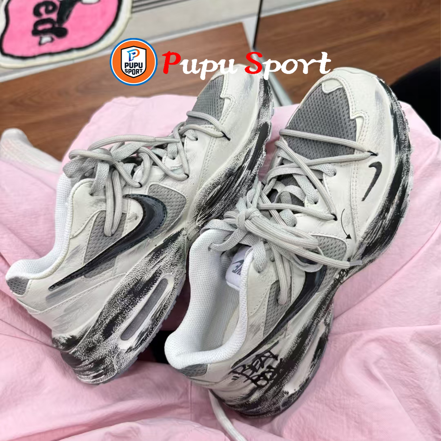 Nike Air Max Fusion 灰色废墟潮流时尚增高脏脏休闲跑步鞋男女鞋