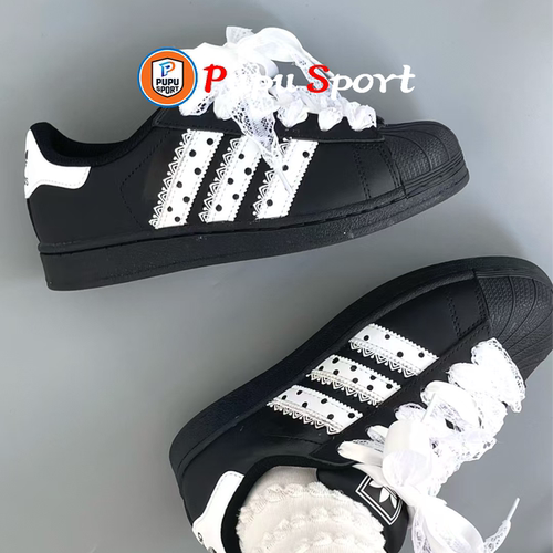 定制球鞋 adidas originals Superstar 2 波点小芭蕾 韩系 板鞋女
