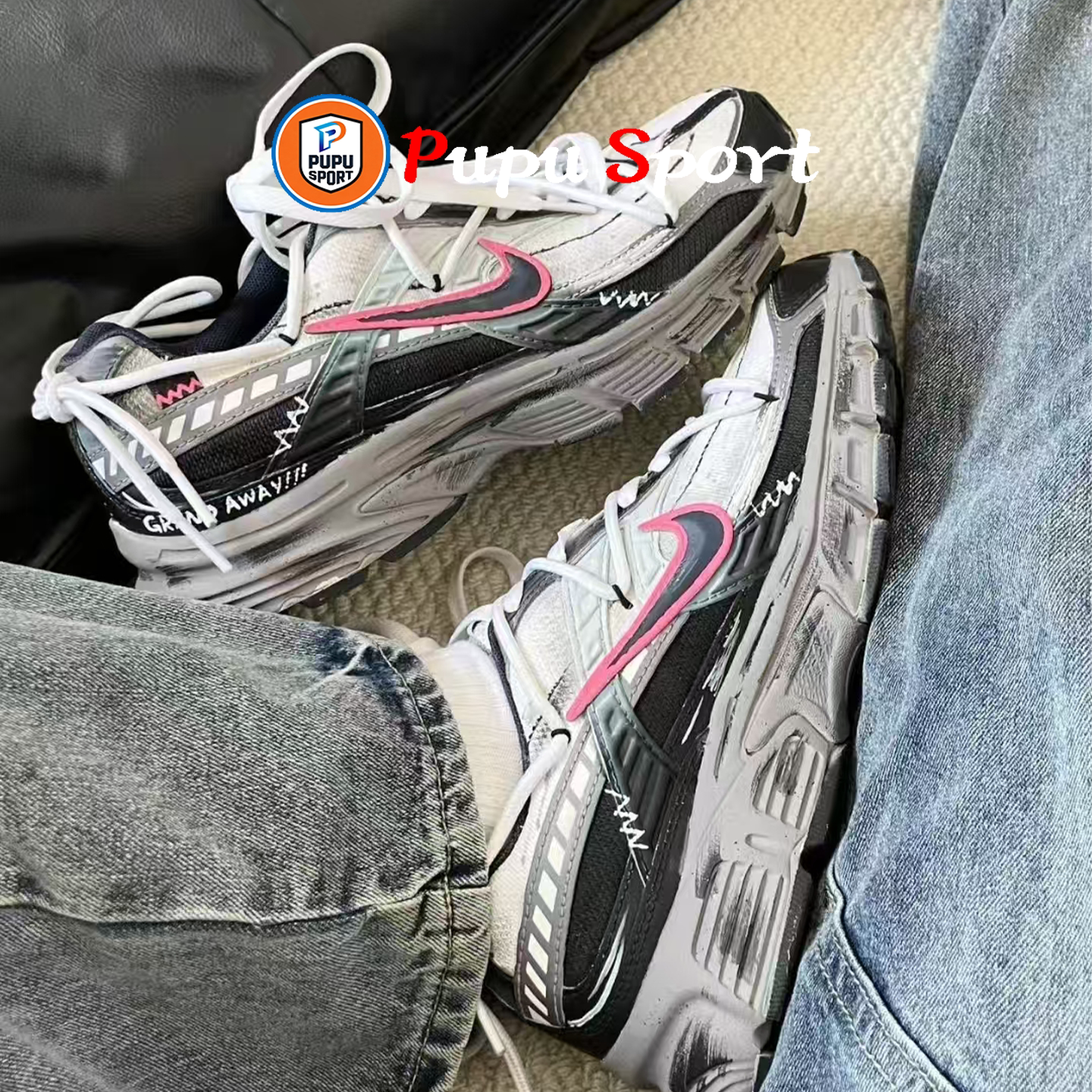 耐克球鞋定制 Nike Initiator 暗影猎手百搭复古厚底男子低帮跑鞋