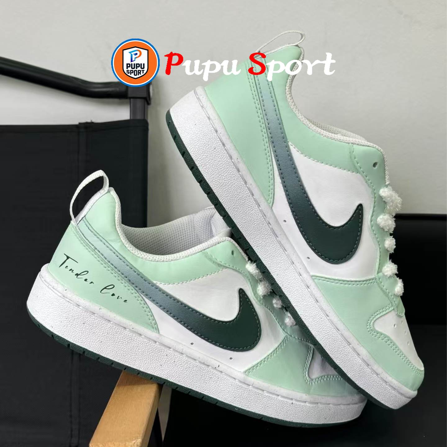 球鞋定制Nike Court Borough 2 薄荷烟绿春夏多巴胺女子低帮板鞋