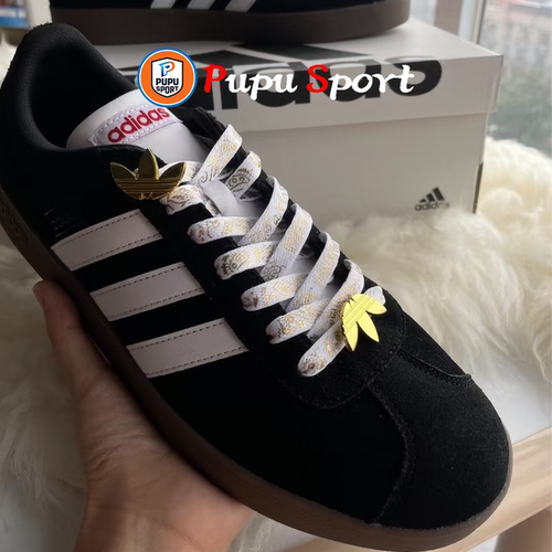 【定制球鞋】adidas neo VL Court 2.0 黑金辉耀 adidas