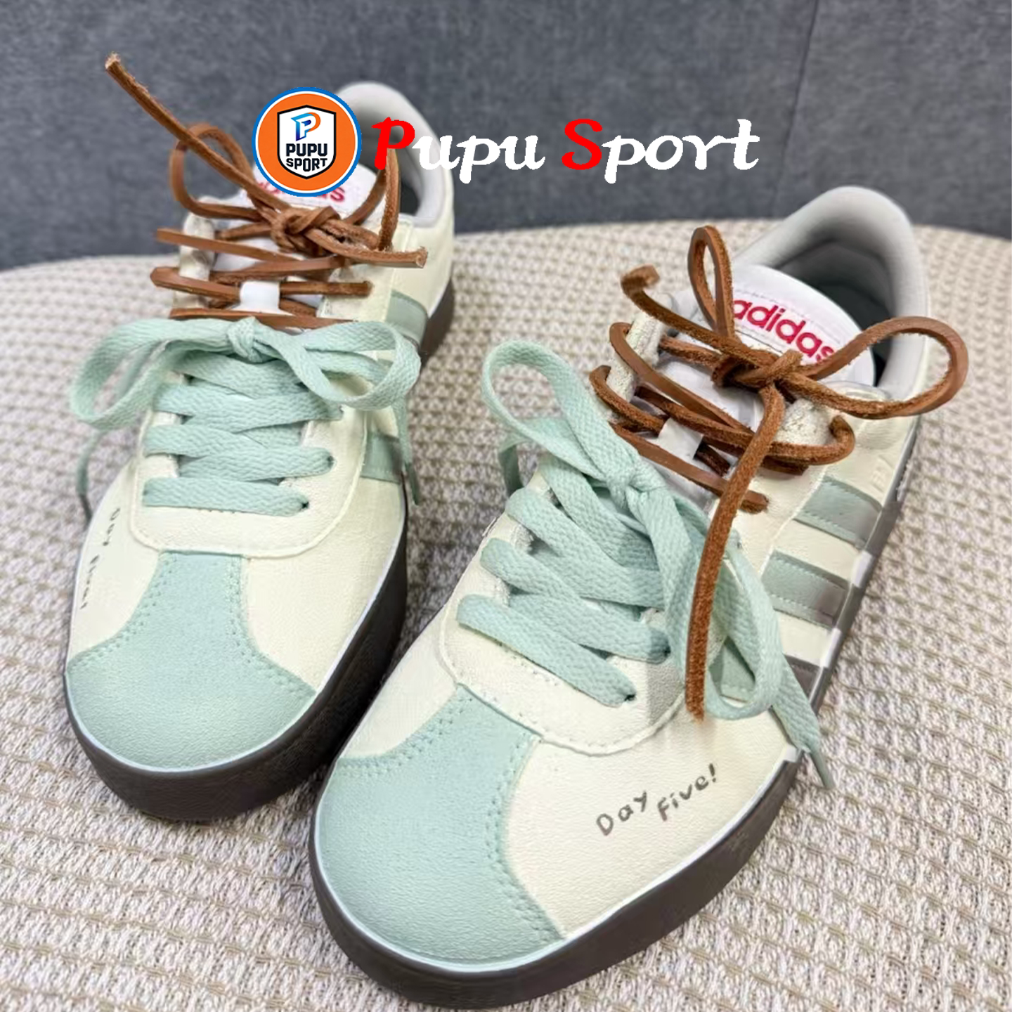 Adidas neo VL 贩卖薄荷小清新时尚百搭低帮休闲板鞋男女鞋定制鞋