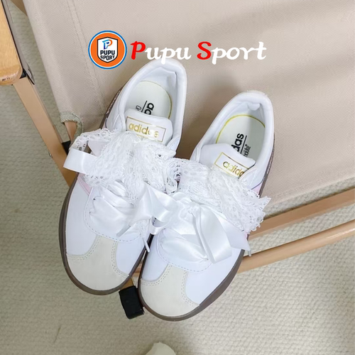 定制阿迪 adidas VL Court 2.0 喵喵粉 银色蕾丝男女休闲板鞋