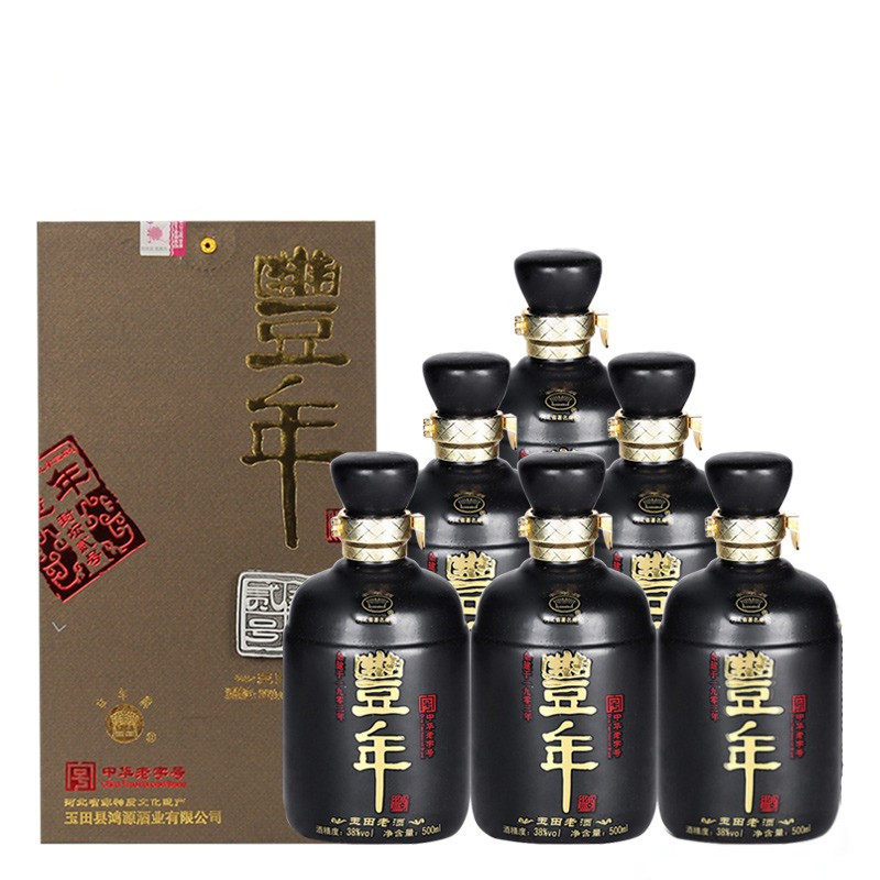 丰年 玉田老酒 38度封坛贰号500ml*6瓶整箱装浓香型白酒河北唐山