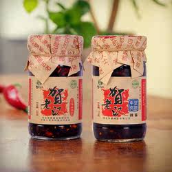 贺老汉 望都辣椒酱200g*2瓶装拌饭酱牛肉豆豉古法炸辣子保定调料