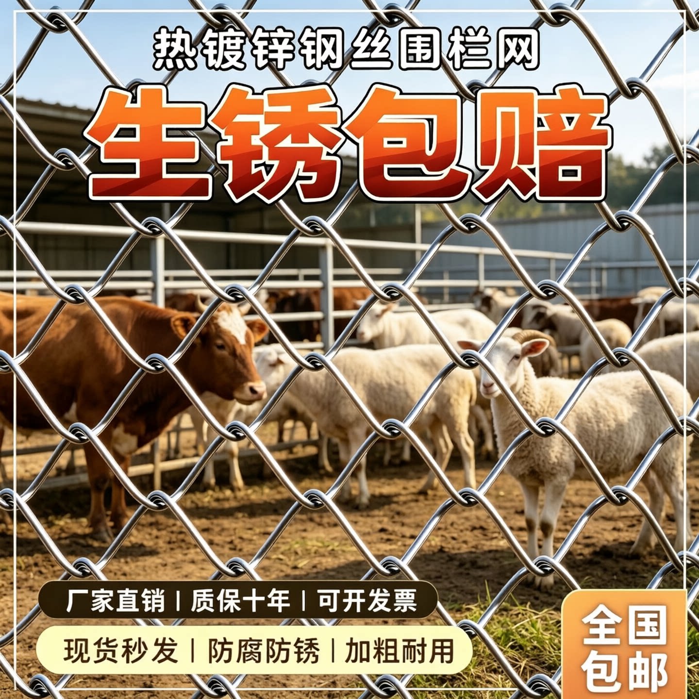 热镀锌铁丝网围栏网护栏防护钢丝护栏/隔离栏