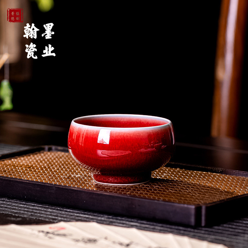 景德镇陶瓷纯手工柴烧郎红罗汉杯家用单杯个人专用主人杯功夫茶具,餐饮具,茶杯,淘宝优惠券,粉丝福利购,淘宝优惠卷