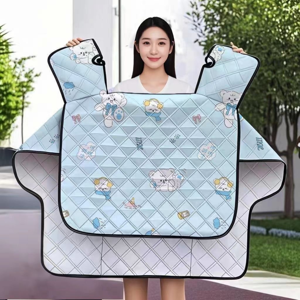 电动车挡风被夏季新款大侧翼加宽防水防晒耐脏爆款电瓶摩托车通用