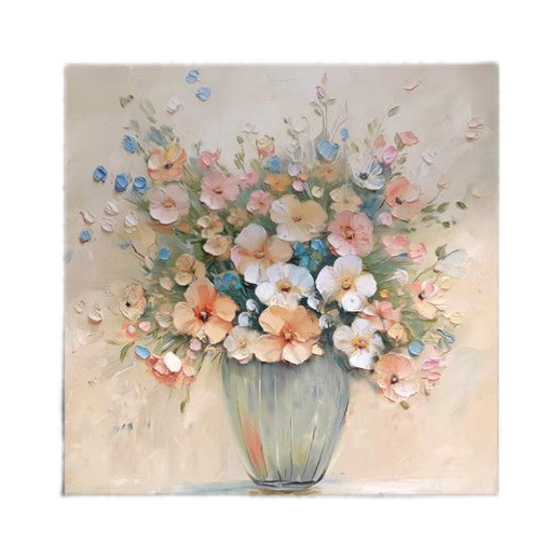 餐厅油画风景画客厅玄关沙发装饰画花卉挂画高级现代轻奢简约壁画