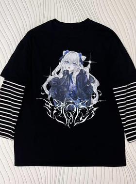 【现货】東雪蓮vampire系列假两件长袖T恤