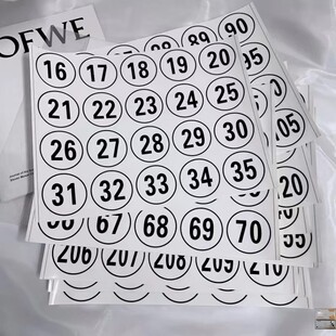 编号ktv专用杯子酒精度数标贴透明茶杯防水便利贴玻璃杯透明车贴