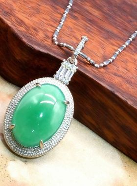 9171 天然缅甸翡翠吊坠复古时尚气质锁骨链女项链一件多