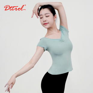 笛雀儿成人舞蹈服短袖 芭蕾舞上衣练功服形体服现代舞艺考舞蹈服