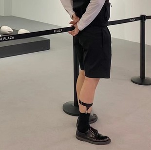 男士商务正装小腿夹扣袜夹过膝袜吊带腿环防滑扣衬衫夹正太吊袜带