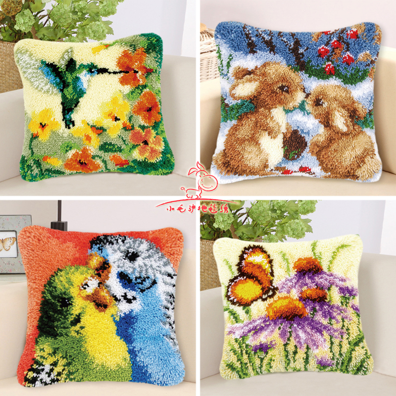 靠枕沙发汽车材料包地毯绣