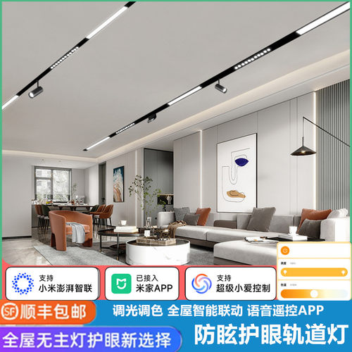 智能mesh2.0磁吸轨道灯预埋嵌入