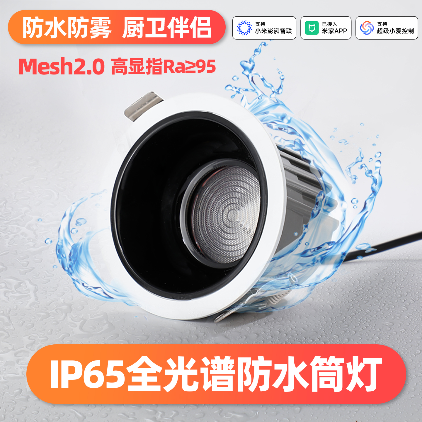 IP65防水防雾级筒灯智能调光调色