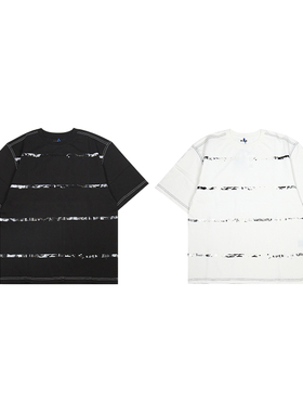 潮流观止 ADER ERROR 满印胶带条纹印花字母休闲宽松短袖男女同款