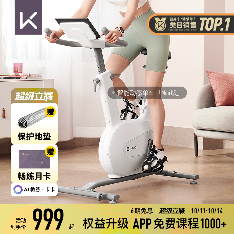 Keep动感单车mini/家用健身器材减肥静音室内运动小型健身自行车
