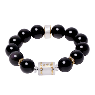 鼎风阁天秤座星座水晶饰品金星守护神手链黑曜石紫水晶男女款手串