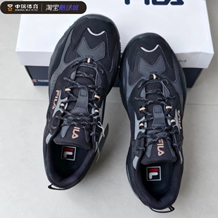 FILA斐乐掠夺者 2 舒适百搭日常运动鞋耐磨低帮生活休闲鞋男款 黑