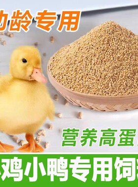 小鸭子饲料喂鸭专用宠物小鸟小黄鸭子小鹅小鸡吃的粮食物饲料雏鸭