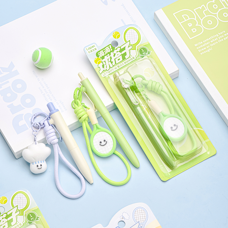 Q版植绒创意按动中性笔刷题笔