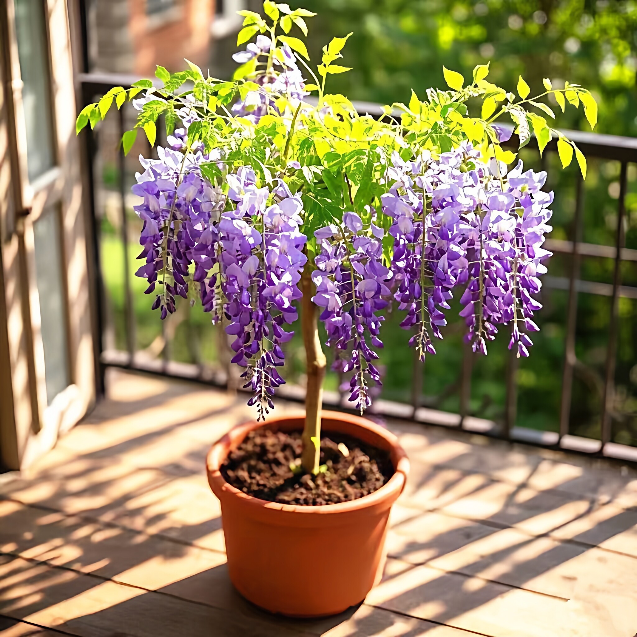 多花紫藤盆栽阳台花园观花植物