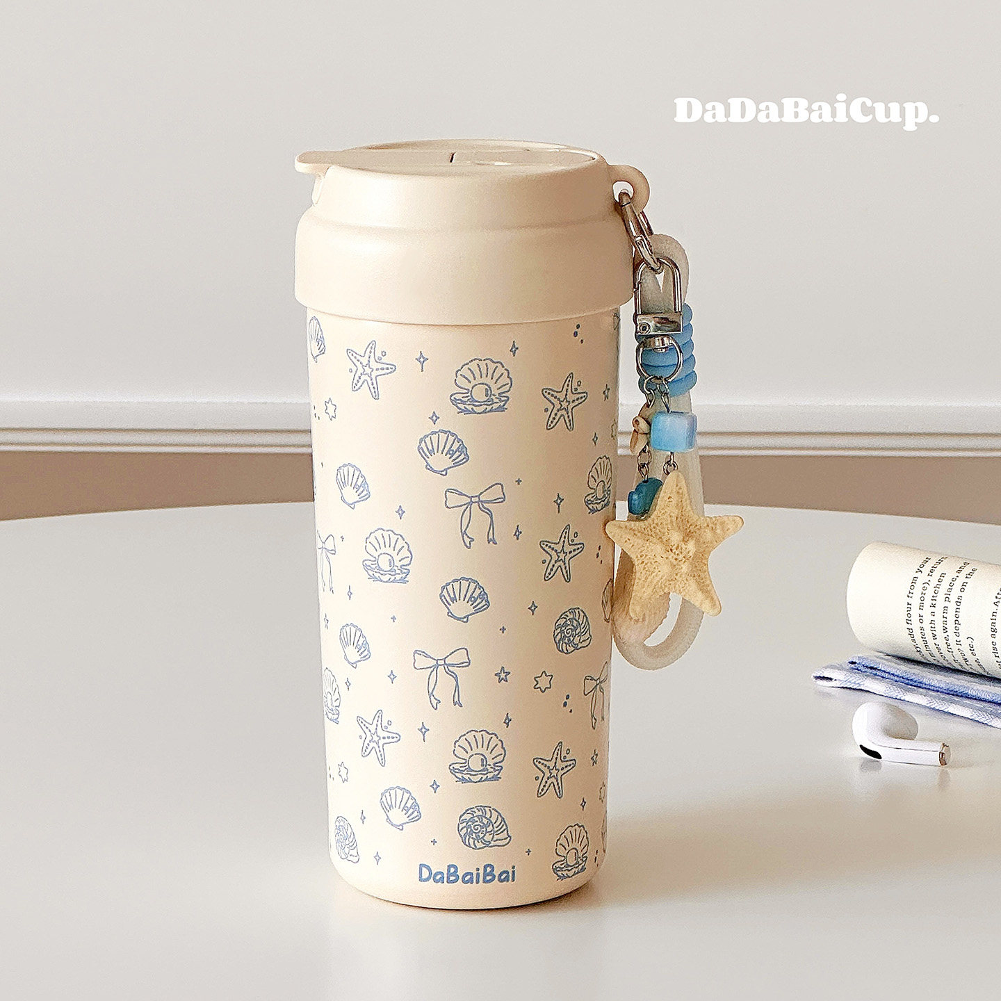 陶瓷内胆咖啡杯子女生高颜值316保温杯海星泡茶吸管水杯女士ins风,餐饮具,保冷/保温杯,淘宝优惠券,粉丝福利购,淘宝优惠卷