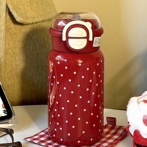 大容量水杯2024新款保温杯女生高颜值学生上学专用吸管杯子可爱