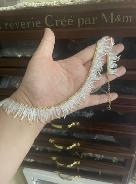 轻奢小众浪漫复古流苏项链 颈链 串珠成品饰品