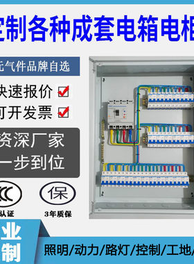 定制成套二三级工地三相开关电表箱水泵风机动力控制柜照明配电箱