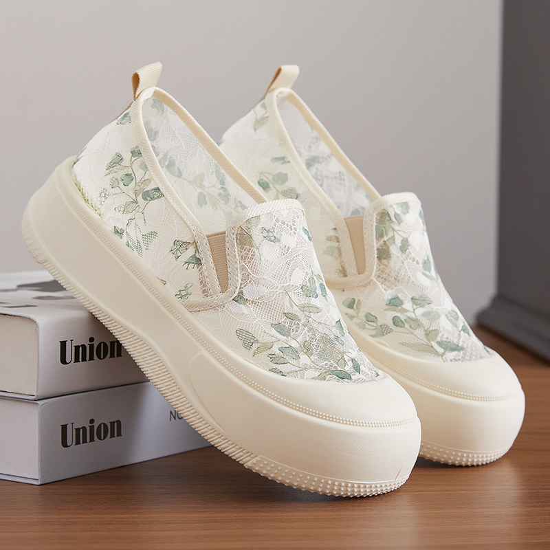 2025新款夏季懒人一脚蹬网面布鞋软底防滑舒适老北京布鞋女渔夫鞋,女鞋,网面鞋,淘宝优惠券,粉丝福利购,淘宝优惠卷