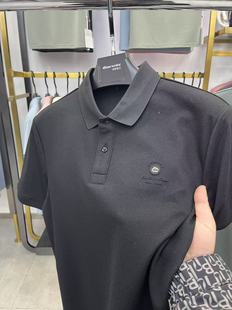 中年男士 25年夏季 POLO衫 新款 休闲T恤 高端百分百丝光纯棉纯色短袖