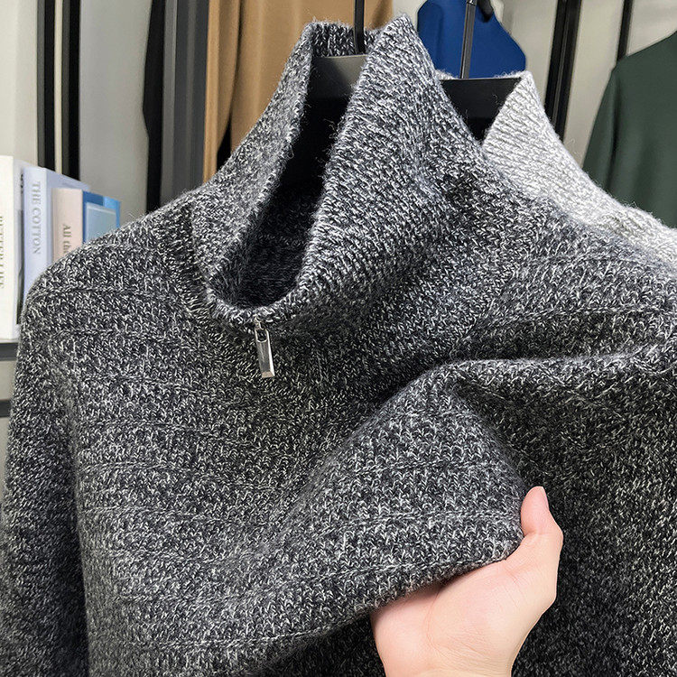 2025新款纯羊毛衫男可翻高领毛衣秋冬季中青年男士针织衫打底毛衣,男装,针织衫/毛衣,淘宝优惠券,粉丝福利购,淘宝优惠卷