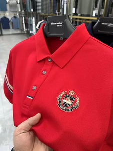 轻奢刺绣polo衫男夏季翻领男士短袖t恤珠地棉外贸美式休闲上衣潮t