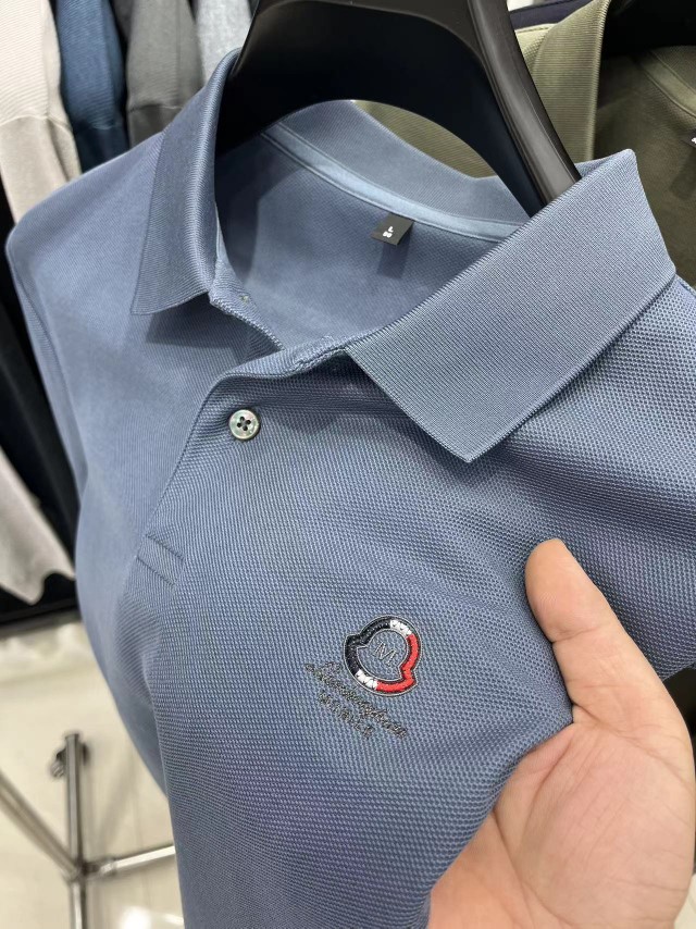 100%纯棉长袖POLO衫男秋季丝光珠地棉休闲翻领T恤外贸菠萝衫潮流t