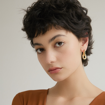 AuRevoirLesFilles链条耳环轻奢