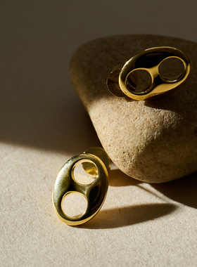 Au Revoir Les Filles猪鼻子耳钉小众设计感高级轻奢气质耳环耳饰