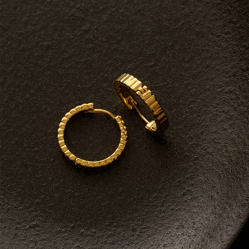 脊纹圈圈耳环简约气质