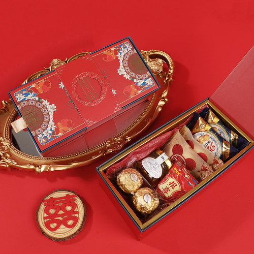 中式喜糖成品礼盒含糖婚礼伴手礼