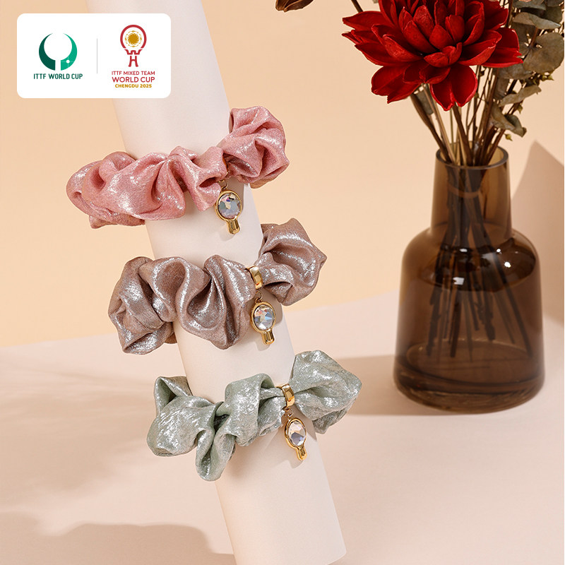 2025年成都混合团体世界杯乒乓吊坠发饰简约韩式大肠发圈百搭头饰,节庆用品/礼品,文化创意文具,淘宝优惠券,粉丝福利购,淘宝优惠卷