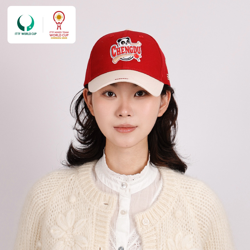 2025年成都混合团体世界杯飘带遮阳帽男女士乒乓赛事纪念棒球帽
