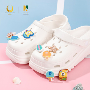 2026海口亚洲杯-DIY多巴胺洞洞鞋鞋花鞋扣卡通乒乓球拍海边装饰