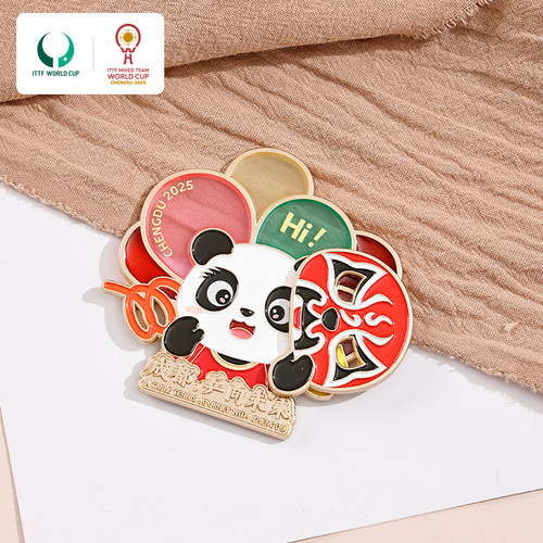 2025年成都混合团体世界杯乒乓赛事纪念品川剧变脸冰箱贴装饰配饰