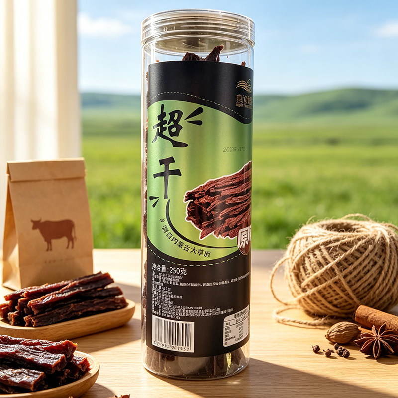 牛肉干内蒙古牧民风干手撕牛肉干条通辽特产儿童小零食超干长条