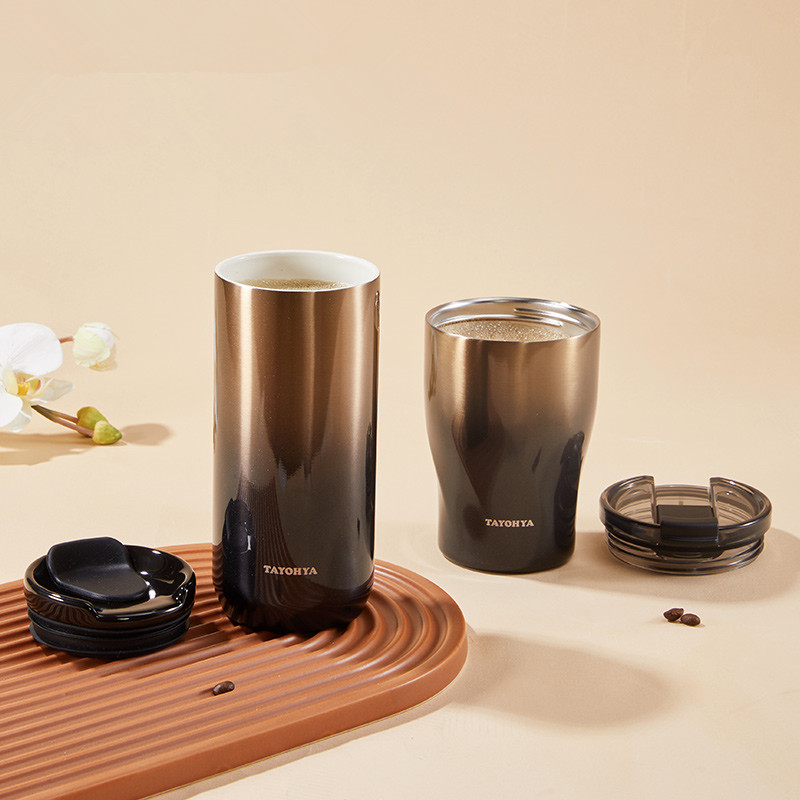 TAYOHYA/多样屋 星空陶瓷盖保温杯咖啡杯男女士办公高档保暖水杯