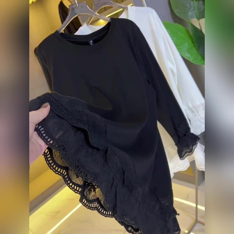 200斤大码加绒显瘦长袖T恤