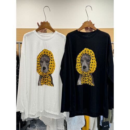 200斤大码韩版趣味狗狗印花T恤